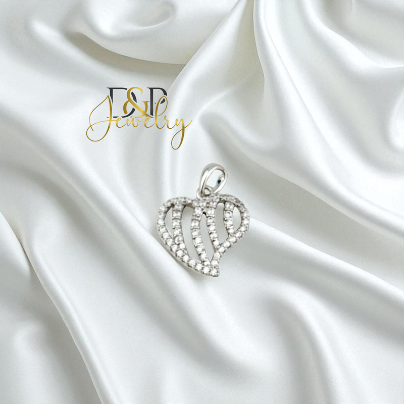 14K SILVER/HEART PENDANT P919