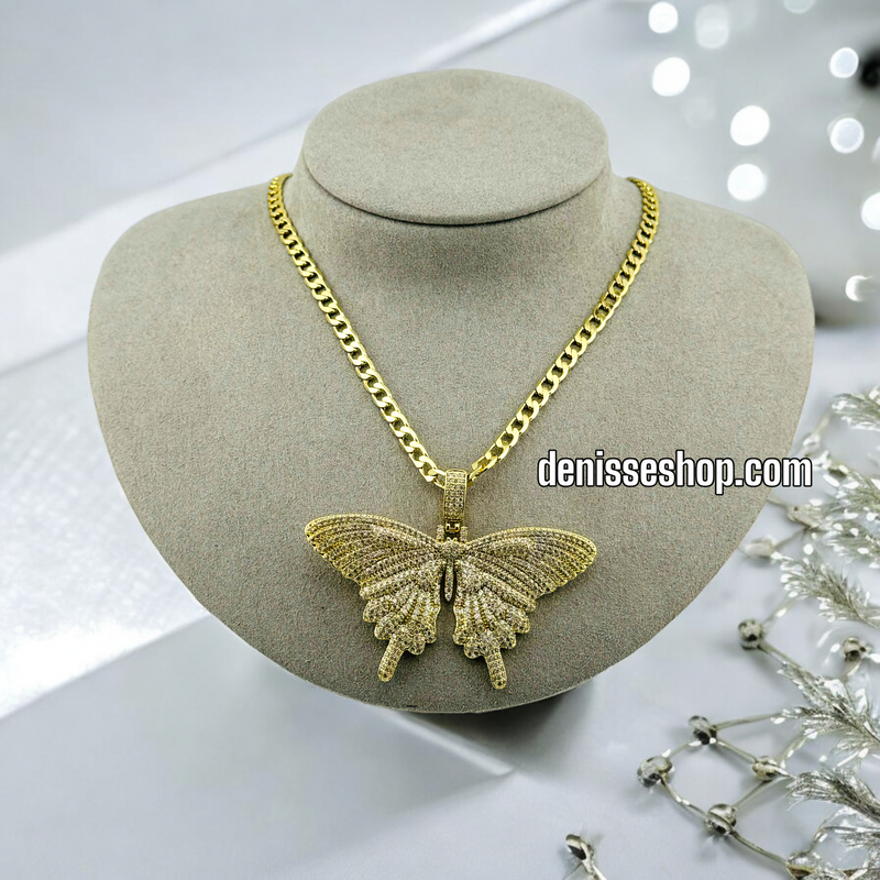 14K BUTTERFLY PENDANT P411