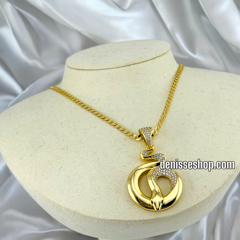 14K / BLING SNAKE PENDANT P564