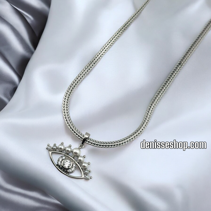 14K WOMAN SILVER EYE PENDANT P601