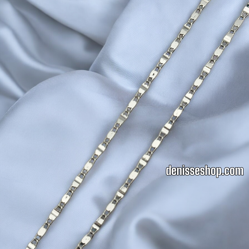 14K SILVER MIRROR DESIGN CHAIN CH055