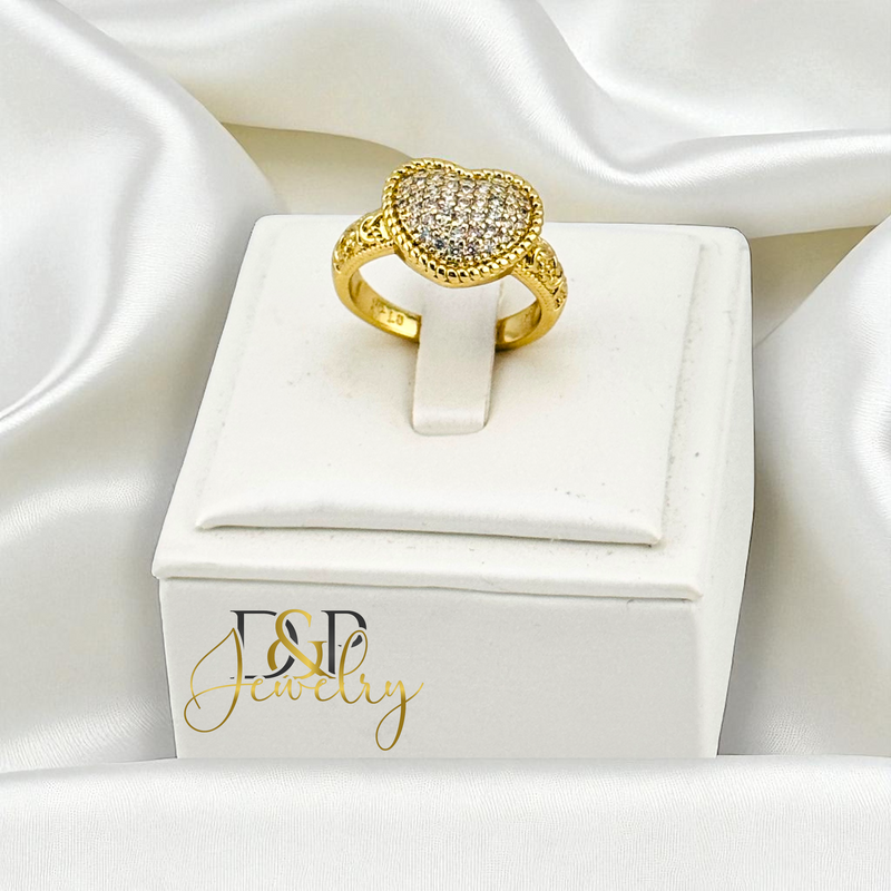 14K HEART RING RG418