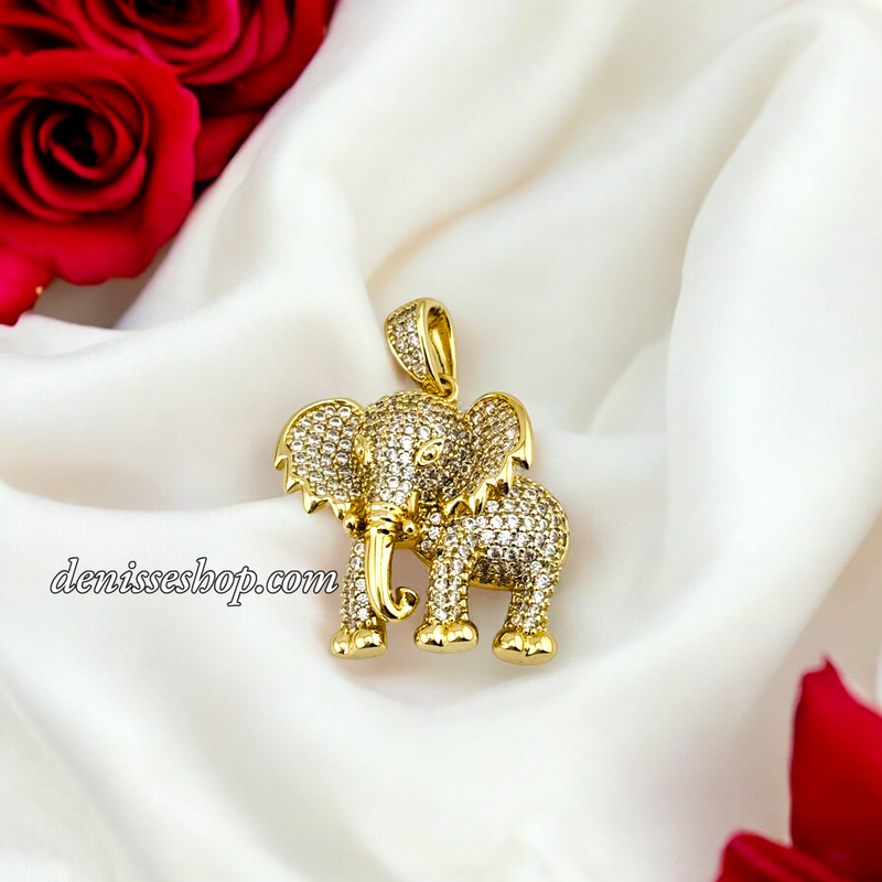 14K WOMEN ELEPHANT MEDIUM SIZE PENDANT P678