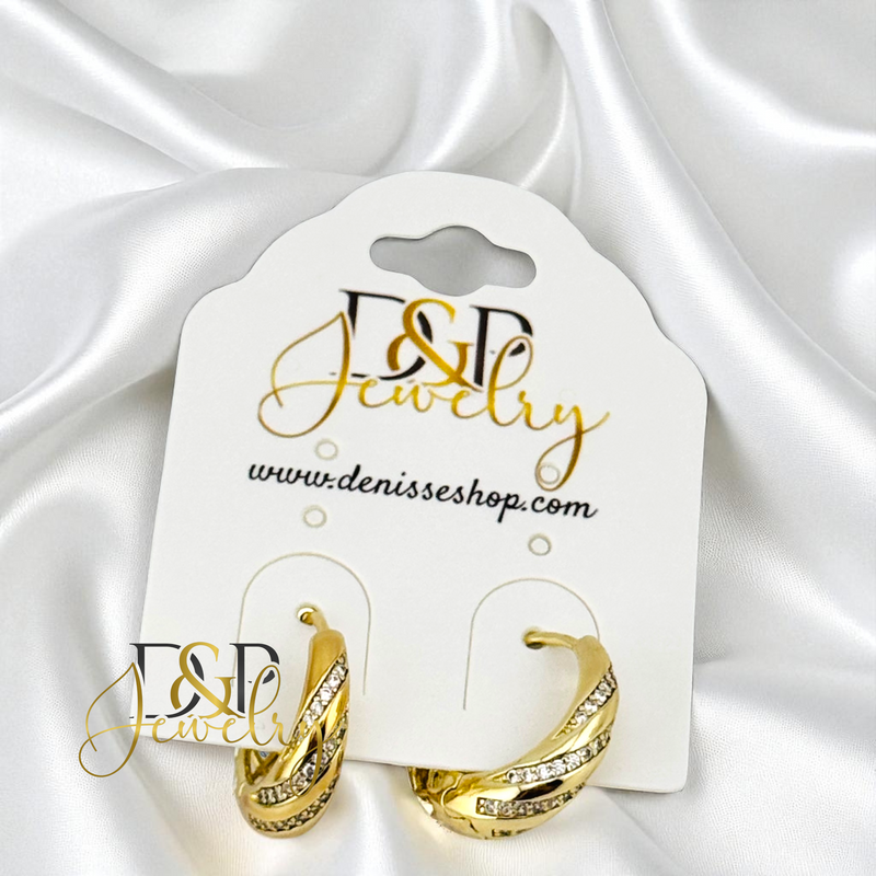 14K GOLD FASHION HOOP EARRING HP739