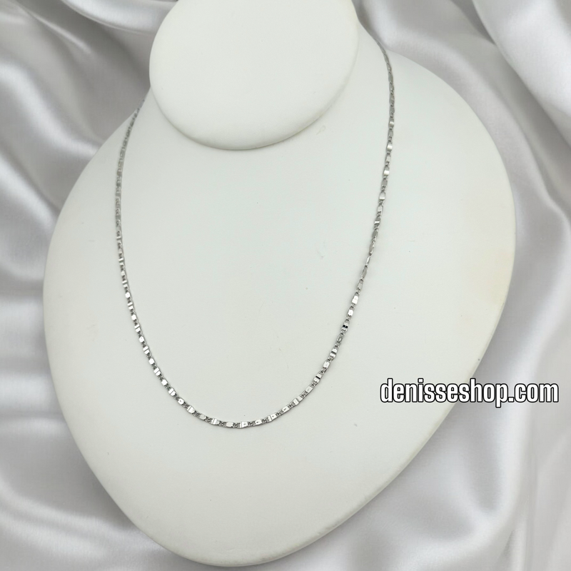 14K SILVER MIRROR DESIGN CHAIN CH055