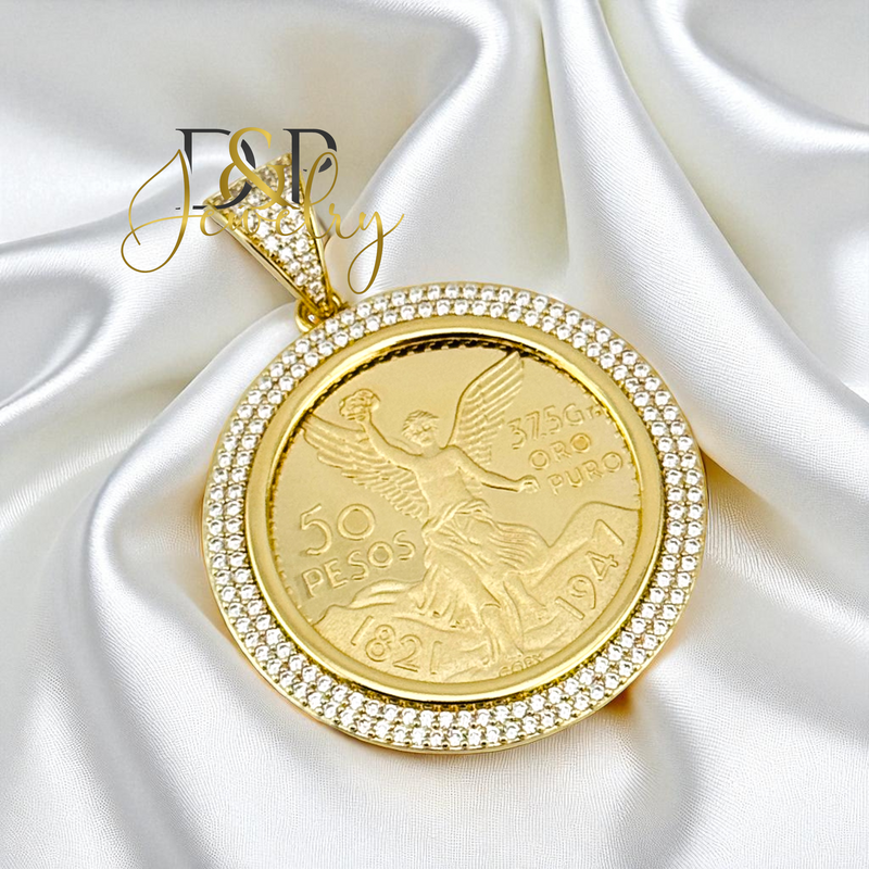 14K BIG COIN CENTENARY PENDANT P874