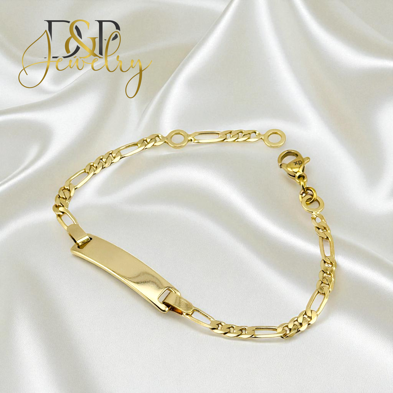 14K GOLD/KIDS PLATE BRACELET BR805