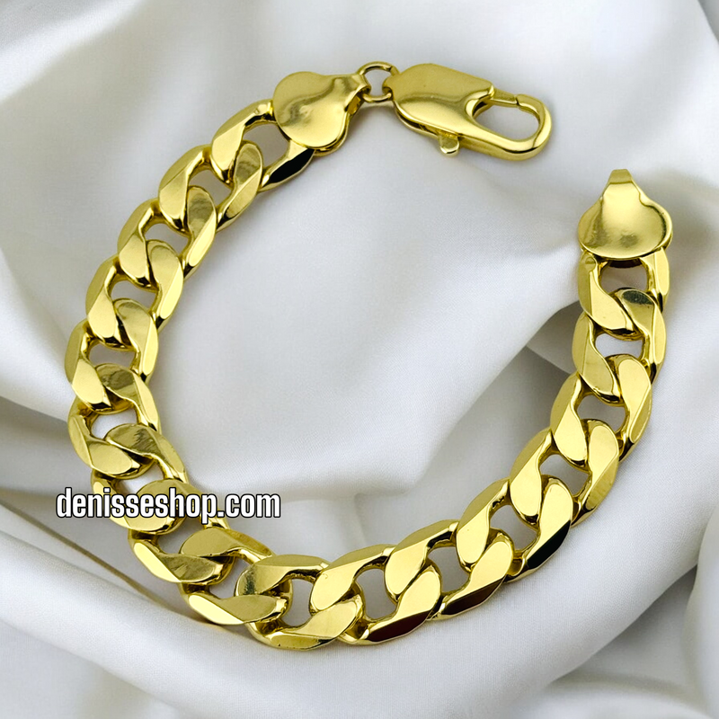 14K CUBAN MEN BRACELET BR458