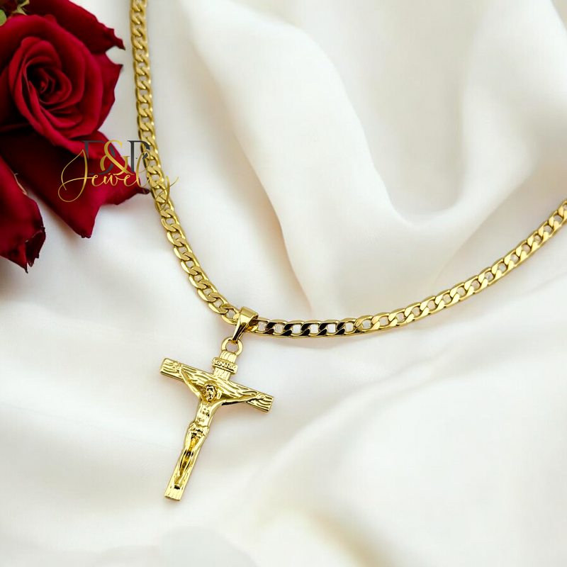 14K GOLD CRUCIFIX PENDANT P752