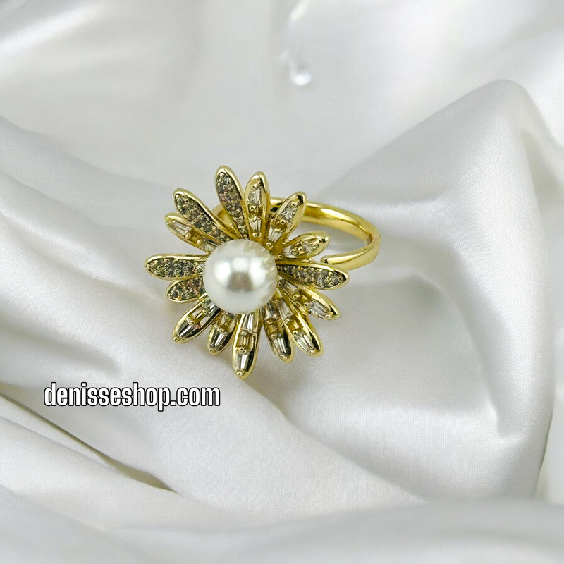 14K ADJUSTABLE SUNFLOWER RING RG220