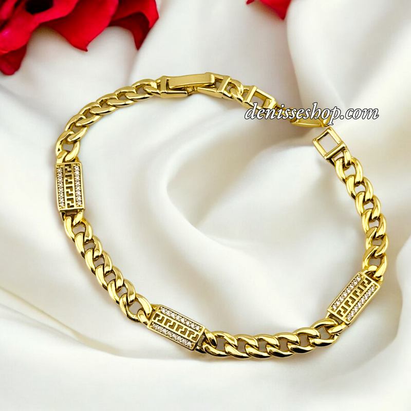 14K CUBAN DESIGN BRACELET BR669