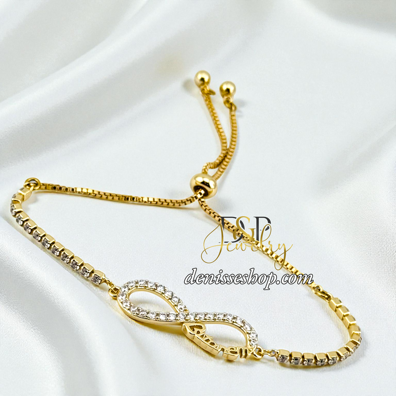 14KGOLD/INFINITY ADJUSTABLE BRACELET BR877