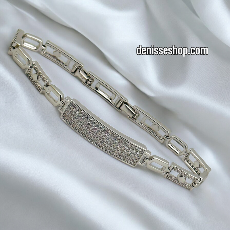 14K WOMEN FASHION SILVER BRACELET BR607