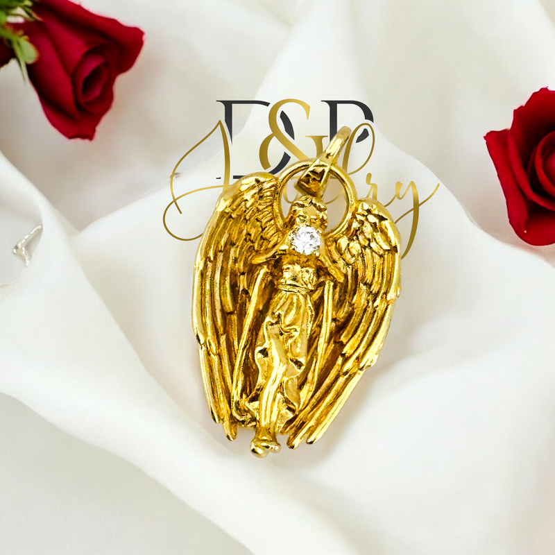 14K ANGEL PENDANT P782