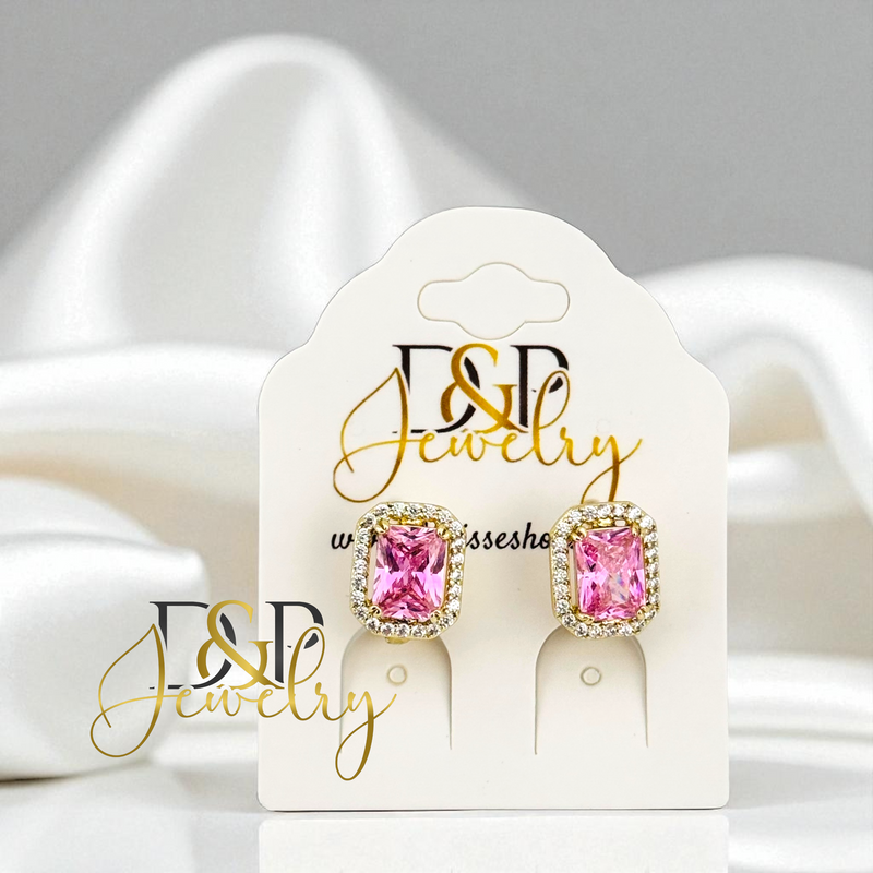 14K PINK EARRING E916