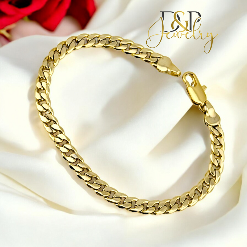 14K CUBAN BRACELET 5MM BR722