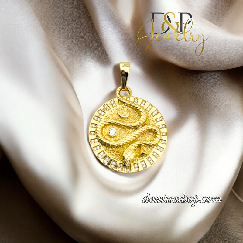 14K SNAKE PENDANT P710