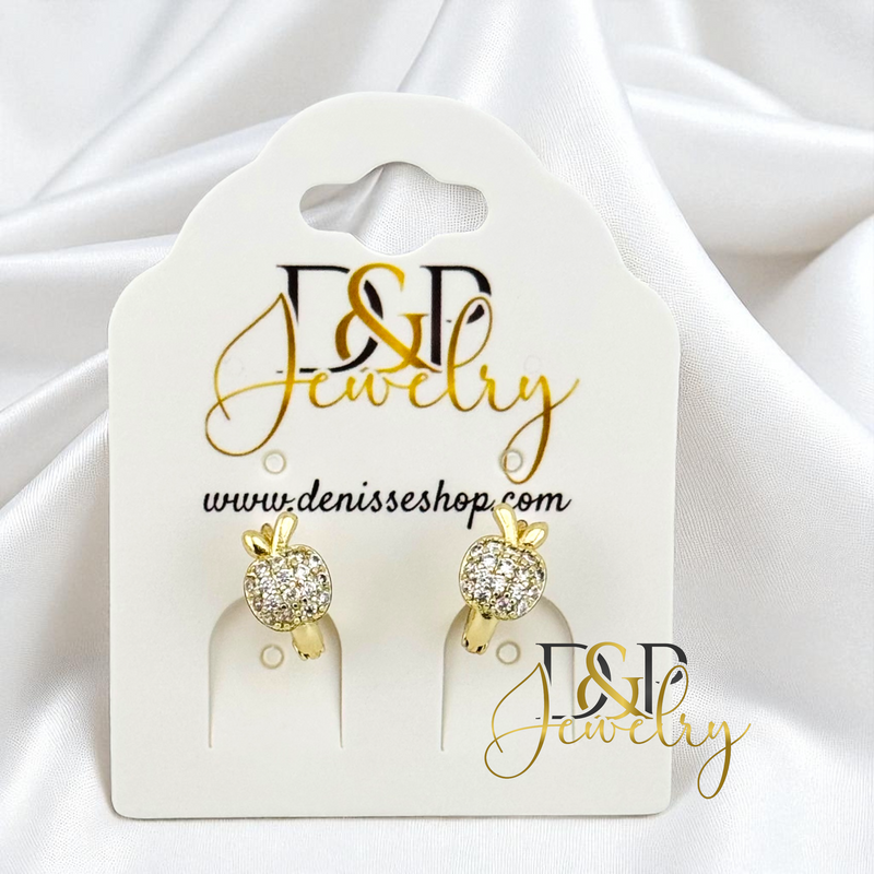 14K APPLE SMALL HOOP EARRING HP781