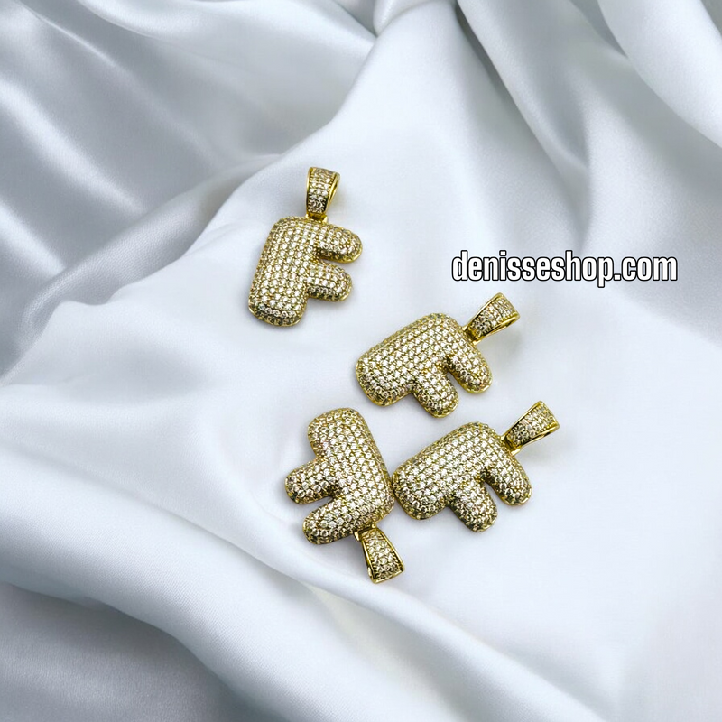 14K FASHION CHUNKY LETTERS PENDANT P506