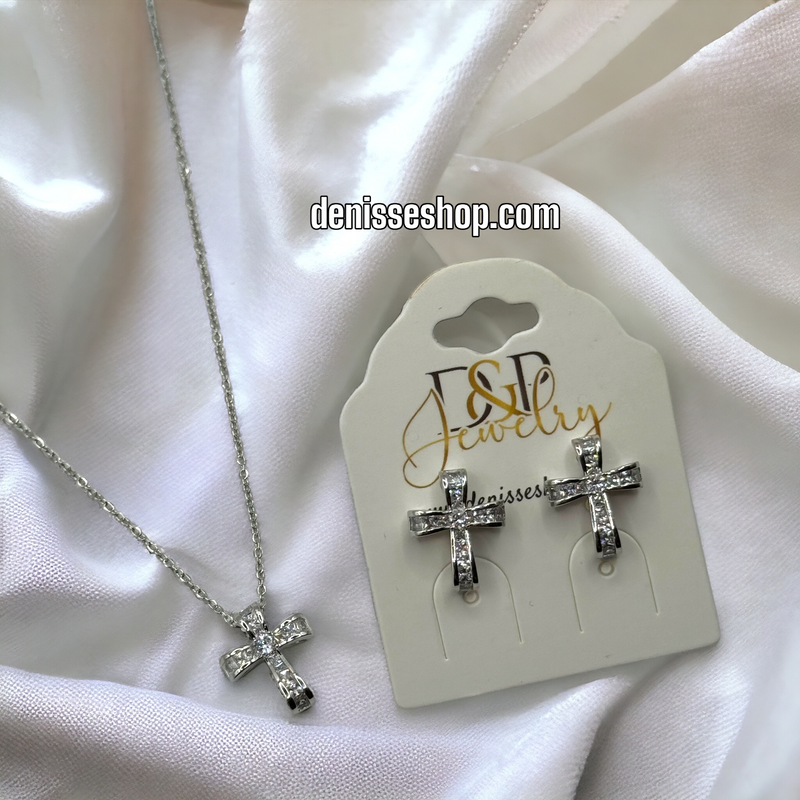 14K CROSS NECKLACE SET C1158