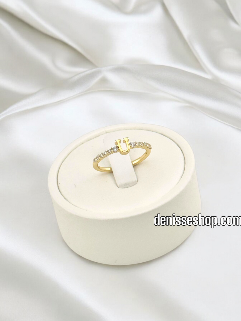 14K WOMEN  LETTER ( U ) RING RG316