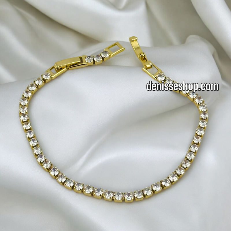 14K / WHITE STONE FASHION BRACELET BR534