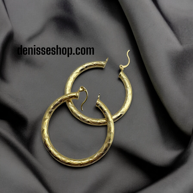 14K GOLD HOOPS HP378