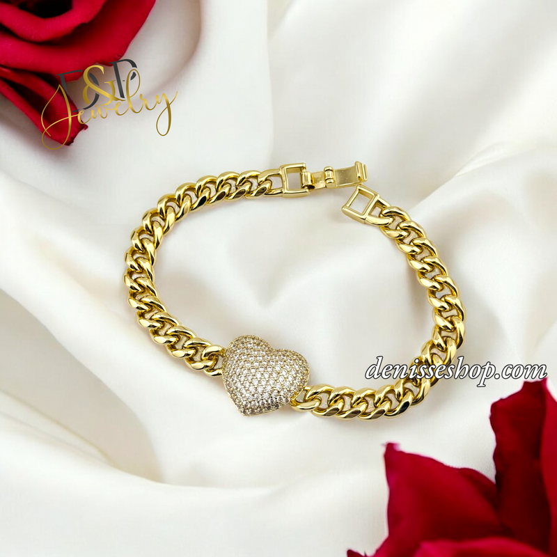 14K HEART NECKLACE SET N10