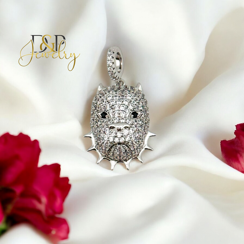 SILVER BULLDOG PENDANT P795