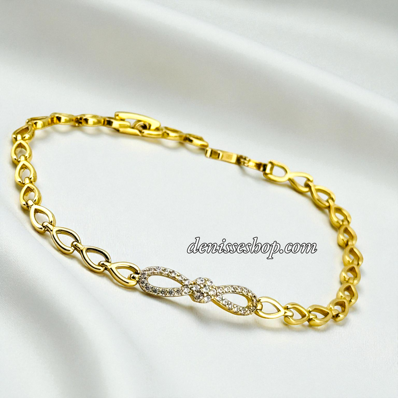 14K GOLD BOW BRACELET BR860