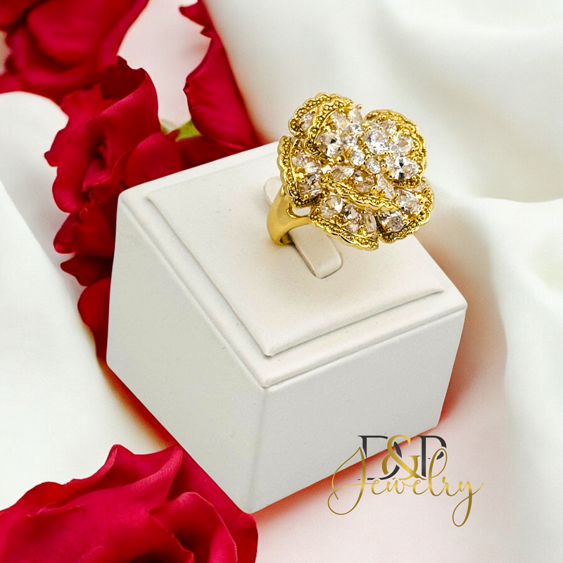 14K FLOWER RING RG378