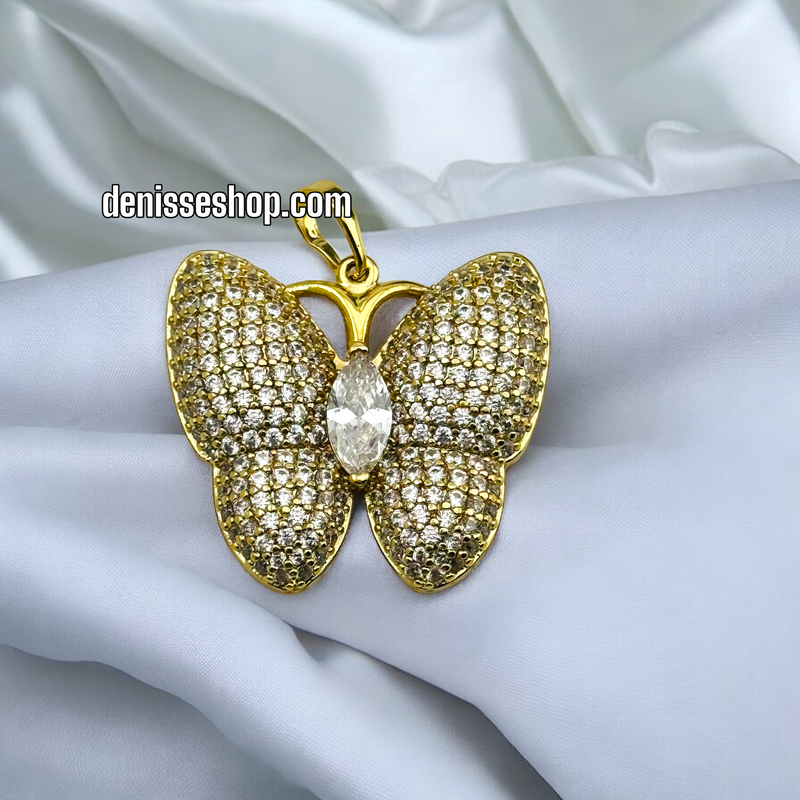 14K BUTTERFLY PENDANT P424