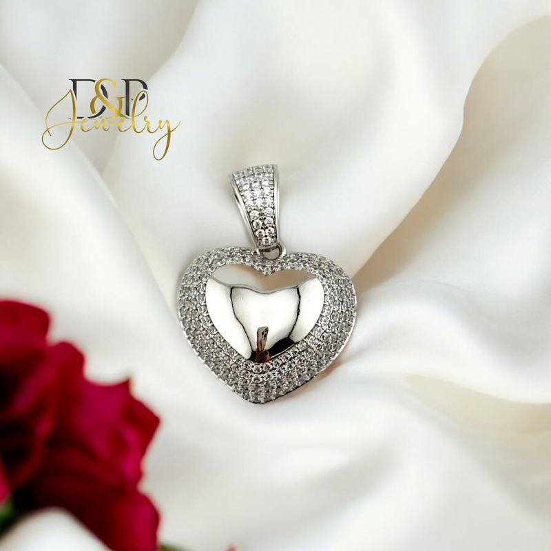 SILVER BIG HEART PENDANT P805