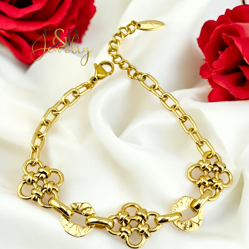 14K CLOVER DESIGN BRACELET BR706