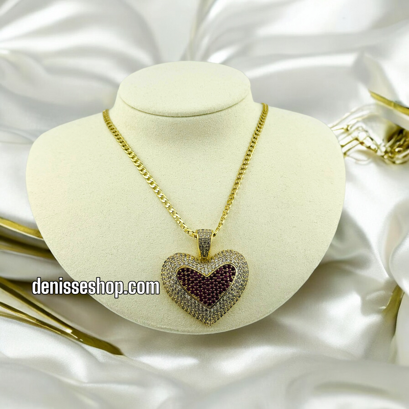 14K PINK HEART PENDANT P445