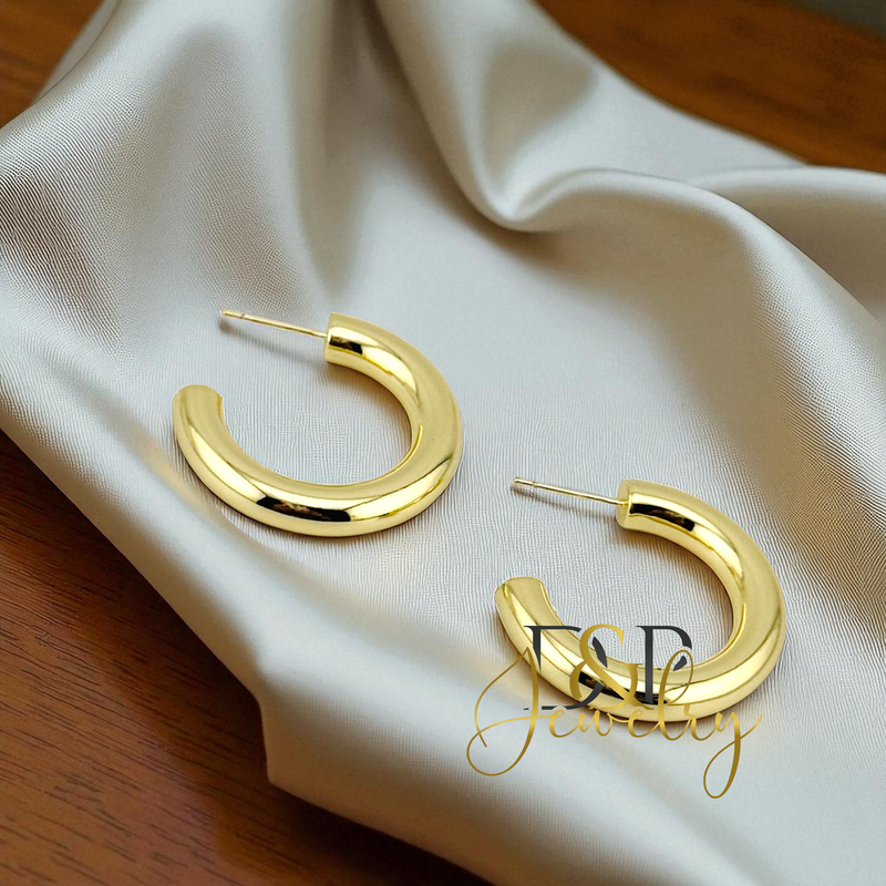 14K FASION GOLD HOOP HP729