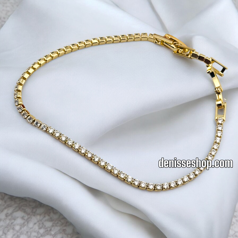 14K WITHE STONES BRACELET BR652