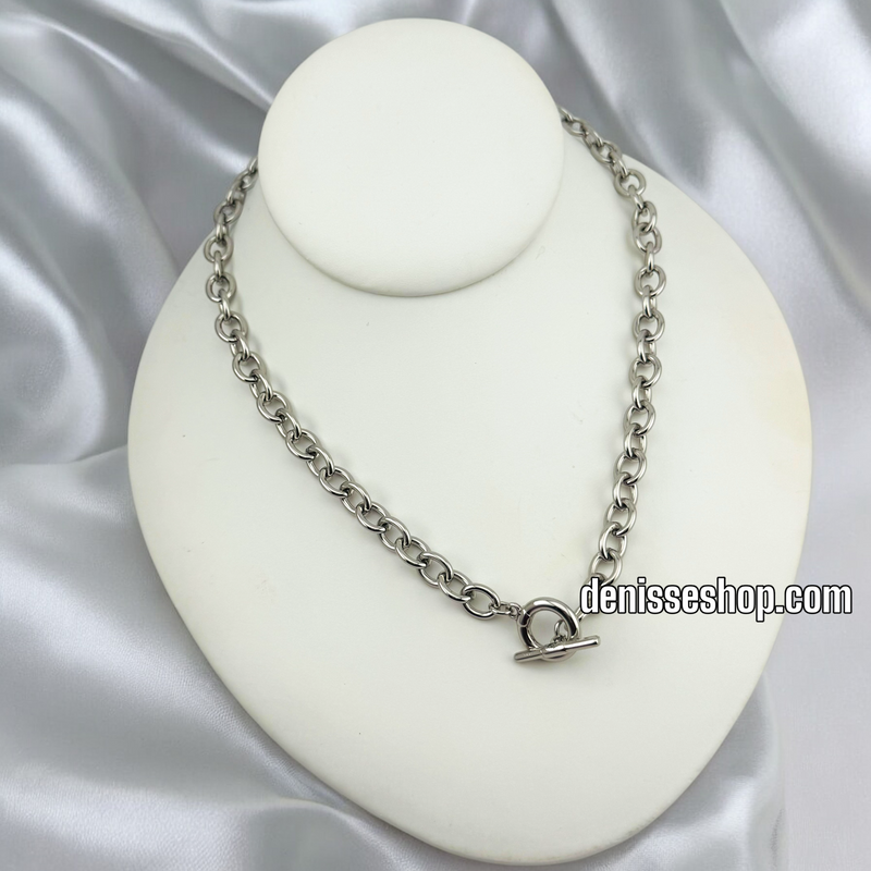 14K SILVER CHOKER LINK DESIGN CHAIN  CH060