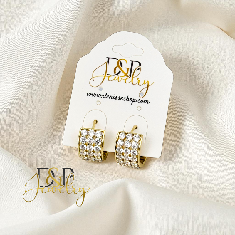 14K BLING HOOP EARRING HP857