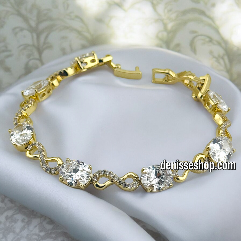 14K /WOMAN LUXURY INFINITY BRACELET BR598