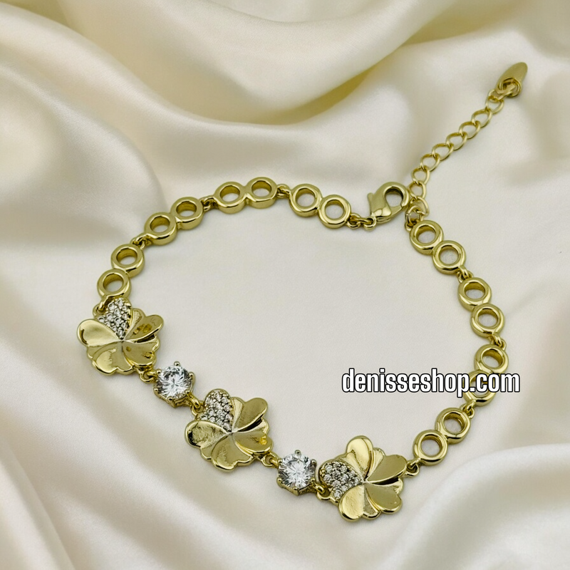 14K FLOWERS BRACELET BR364