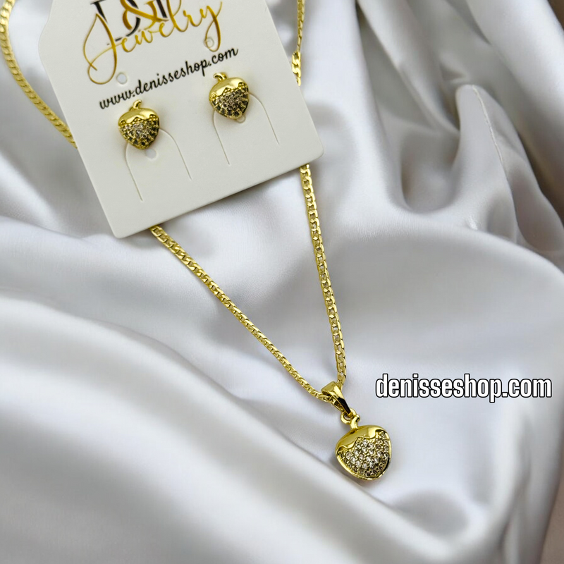 14K WOMAN/STRAWBERRY NECKLACE SET N170