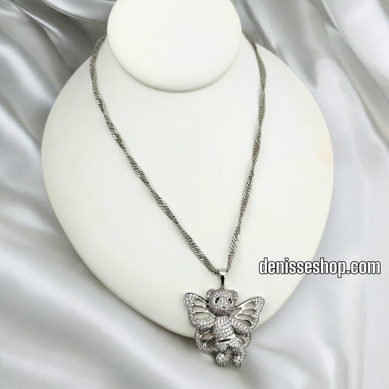 SILVER WOMAN BIG SIZE BEAR PENDANT P615