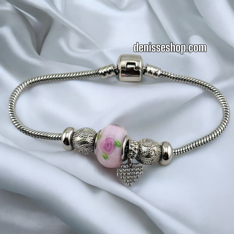 SILVER PINK PANDORA BR519