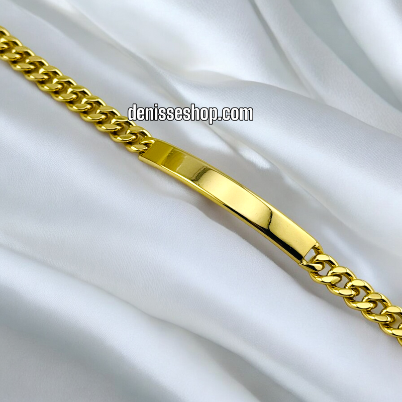 14K GOLD CUBAN BRACELET BR478