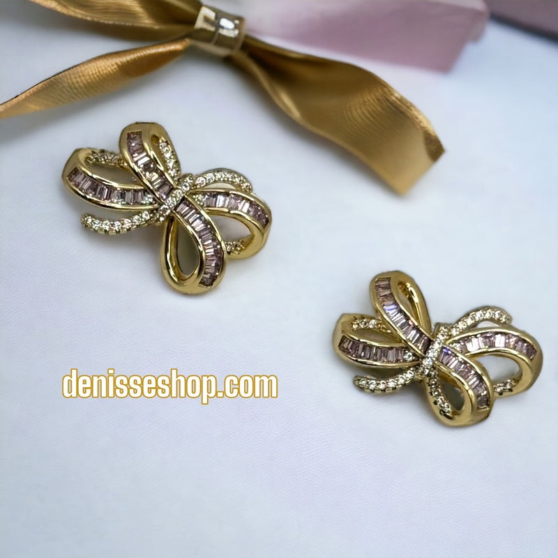 14k Bow Earrings E234