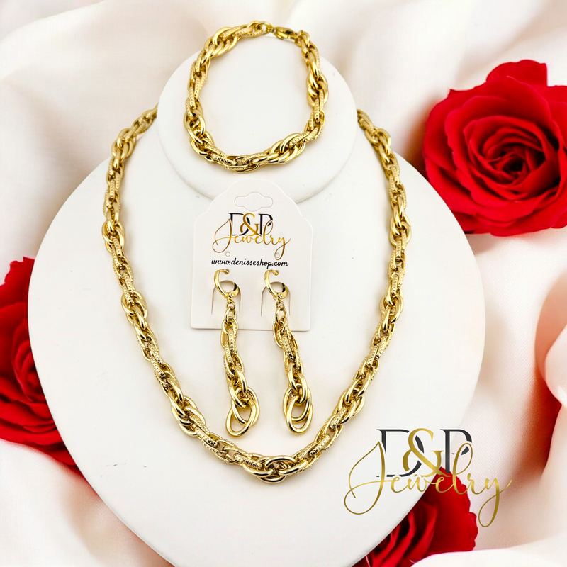 14K ELEGANT NECKLACE SET N262