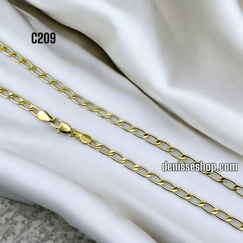 14K CURB CUBAN CHAIN 18&