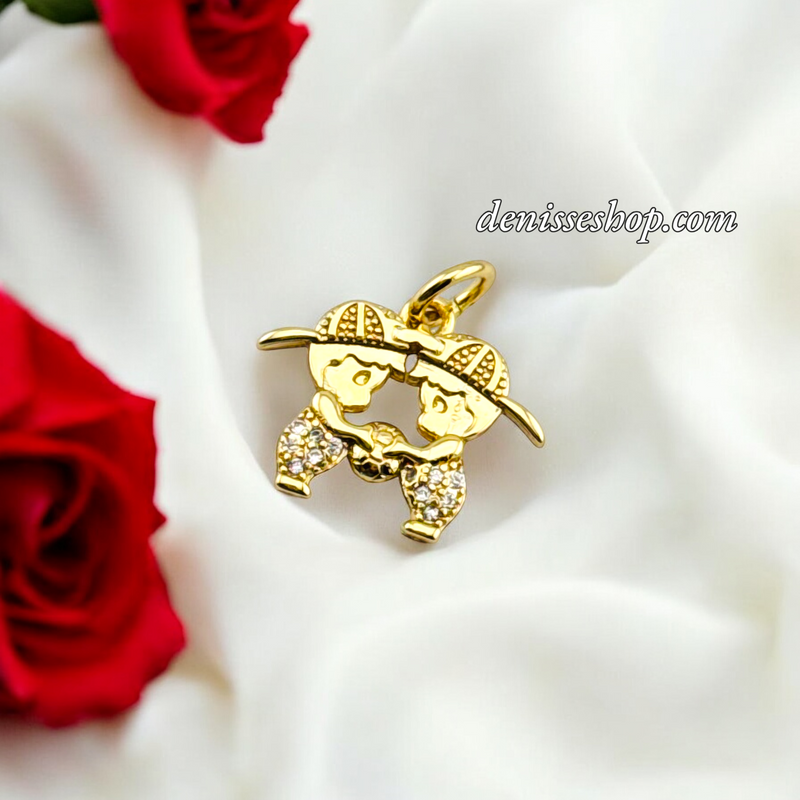 14K GIRL AND BOY PENDANT P670