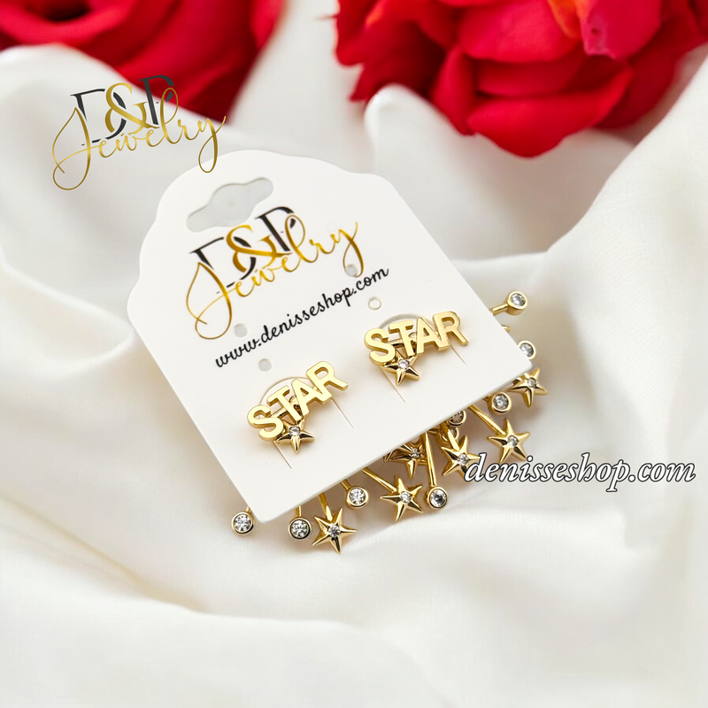 14K FASHION STAR EARRING E811